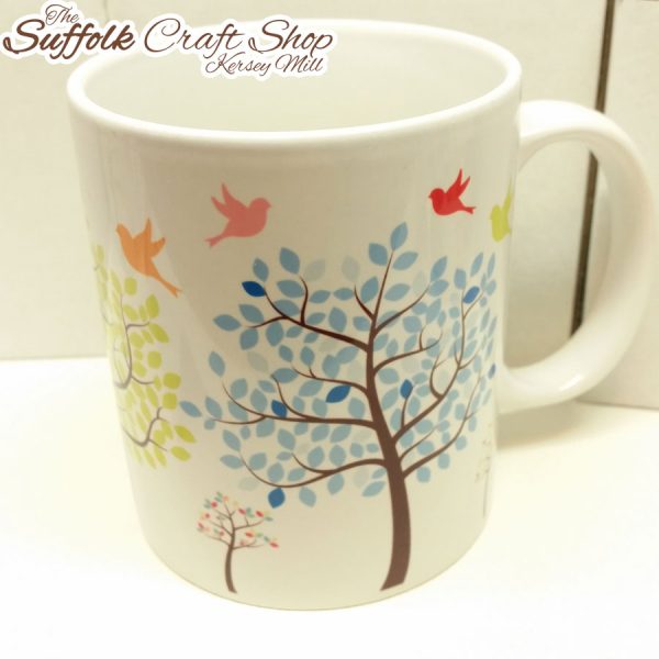 Printed Mug - Birds And Trees Design