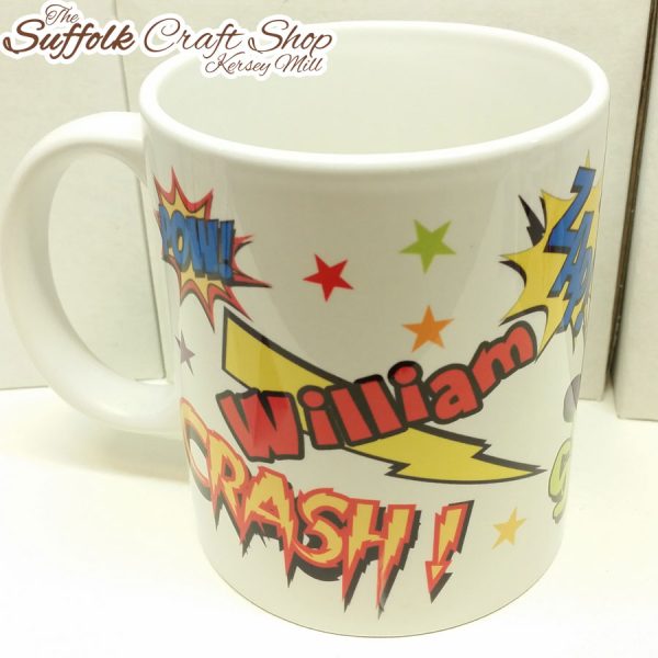 Personalised Printed Mug - Comic Words Design