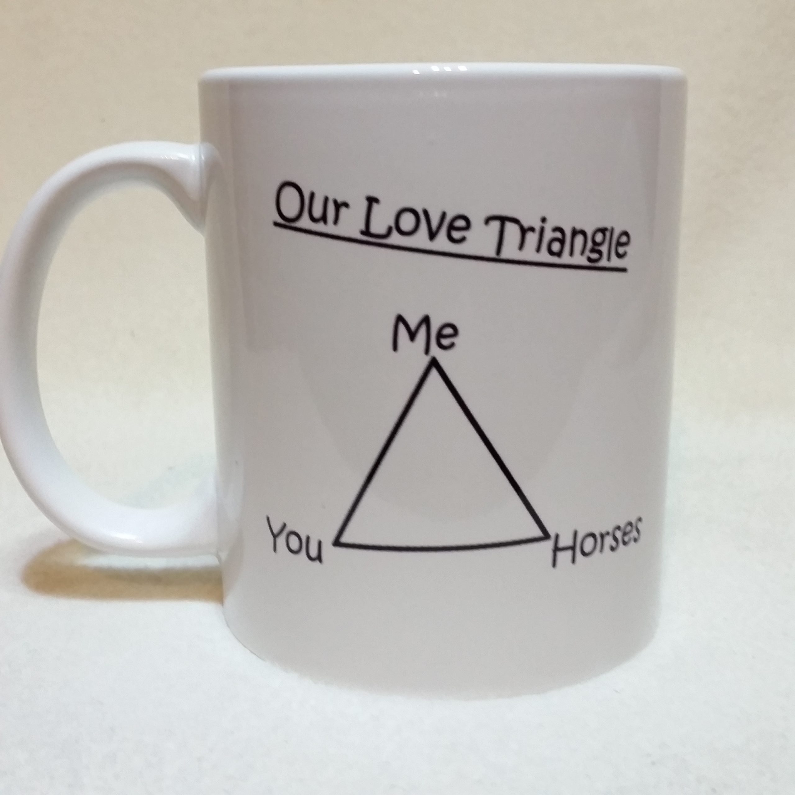 Funny Personalised Mug | Our Love Triangle