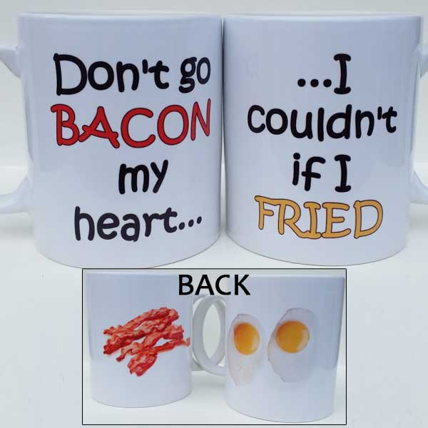 Printed Mug - Bacon And Egg (2 Mugs)